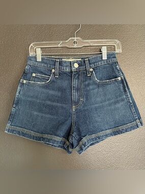 AMO Carrie Denim Shorts Size 25 Pucker Up Wash High Rise Premium LA Brand